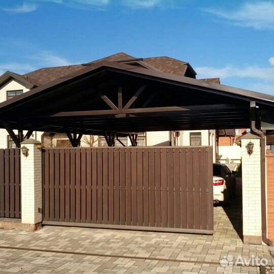 Навес мягкая кровля