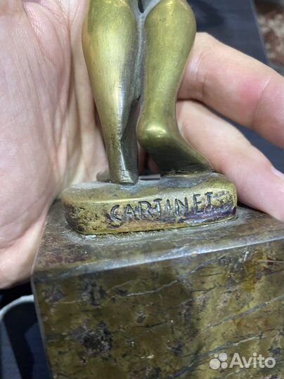 Скульптура Cartinet 19 век, французская бронза