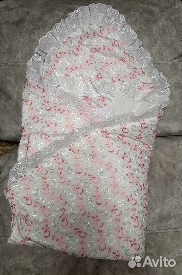 Конверт на выписку для девочки 12 предметов