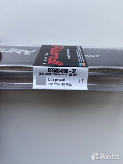 Оперативная память kingston ddr5 32gb 6000мгц