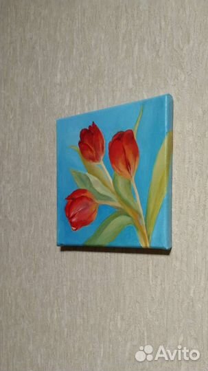 Картина маслом цветы