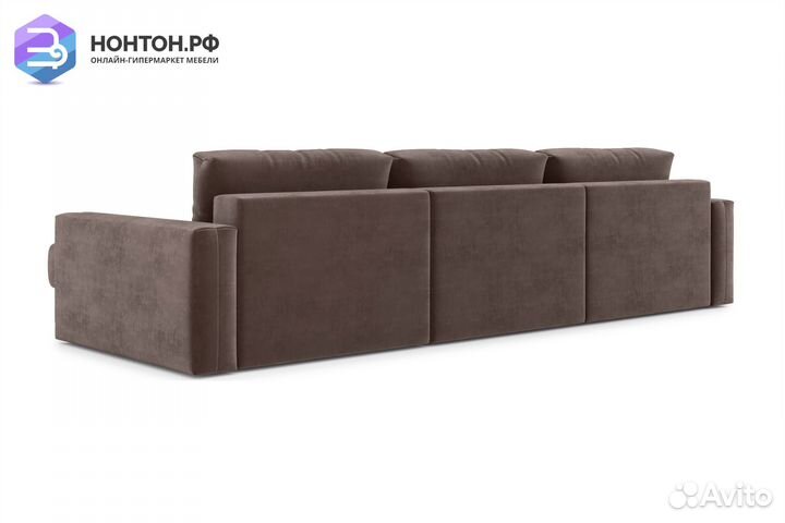 Диван угловой тик-так Монарх М2О1 коричневый