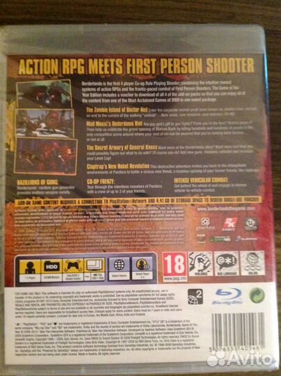 Borderlands goty PS3 Запечатан