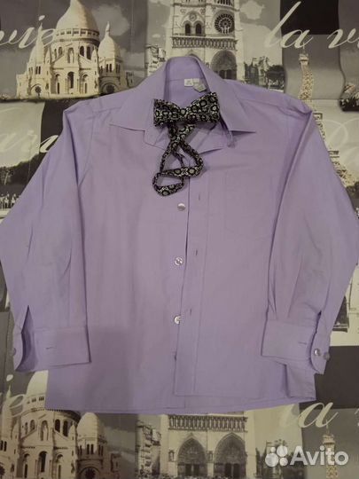 Рубашка с бабочкой, рост 122