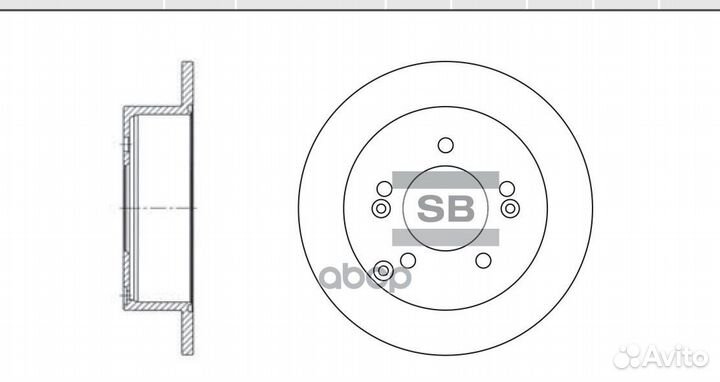 Диск тормозной SD1024 (58411-39600, 58411-39300