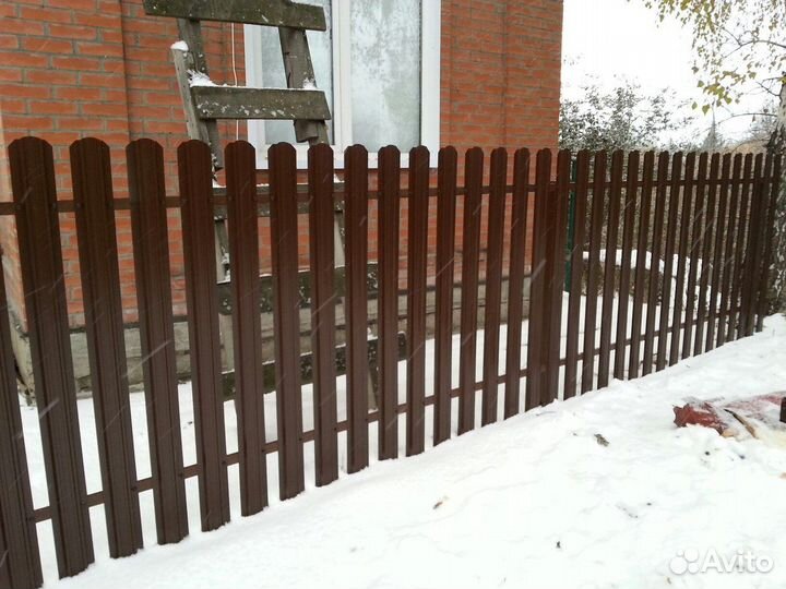 Забор из евроштакетника 1,5м