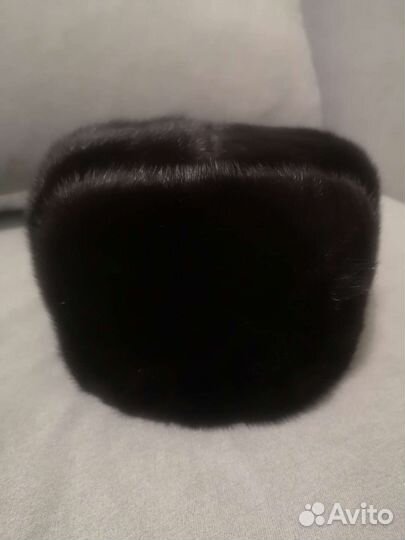 Норковая шапка мужская черная