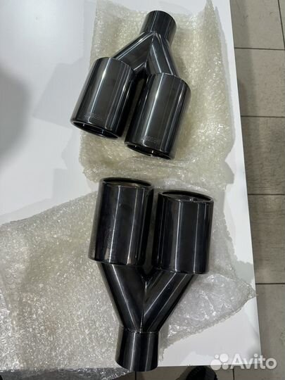 Насадки на глушители BMW G30 М5 2*90, черный хром
