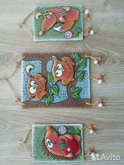 Картины из глины детские объёмные