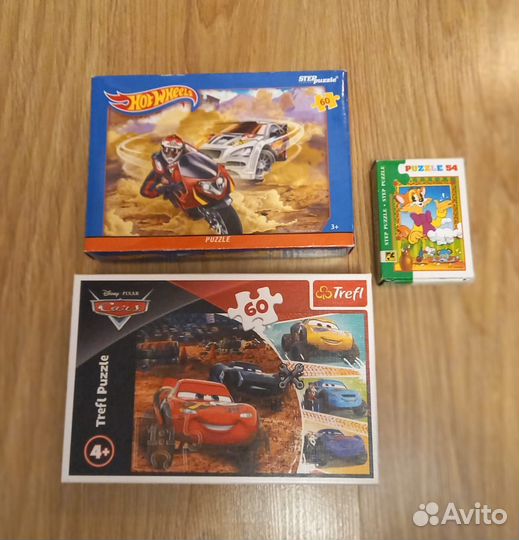 Пазлы step, treft, hot wheels