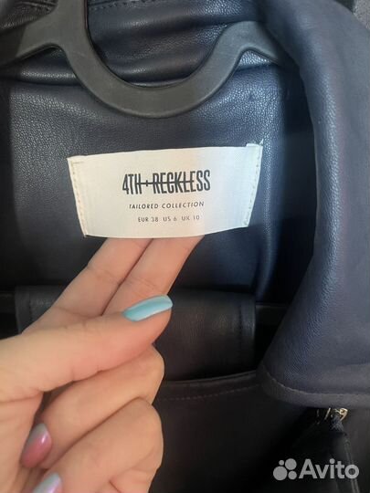 Синий тренч из искусственной кожи 4th & Reckless