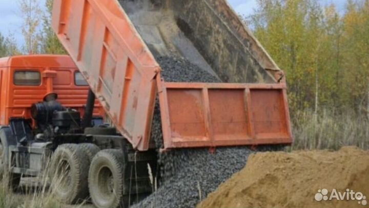 Песок щебня асфаьтная крошка черноземом торф