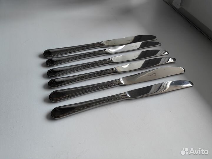 Ножи столовые приборы набор нержавейка 6 шт