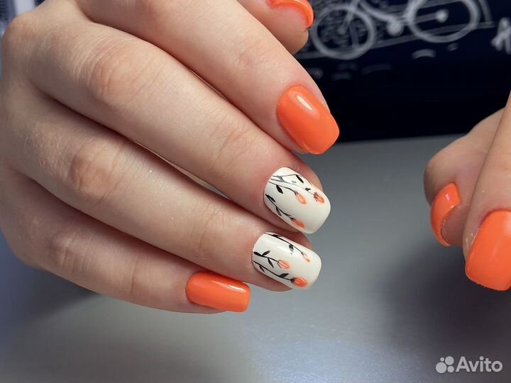 Наращивание ногтей, маникюр, педикюр. Покрытие гел