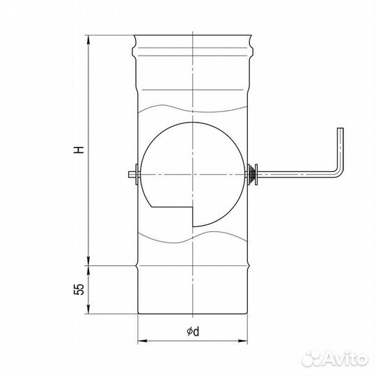 Шибер ferrum (430/0,8 мм) Ф200
