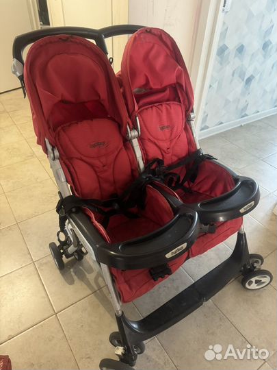 Коляска для двойни peg perego aria