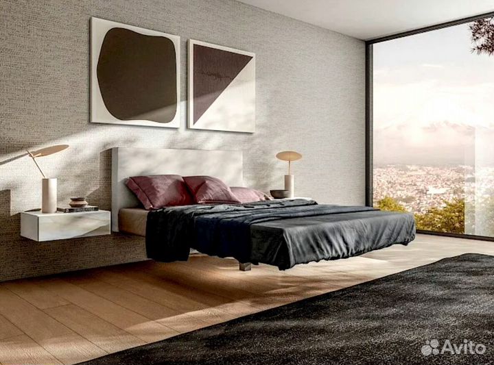 Двуспальная кровать парящая