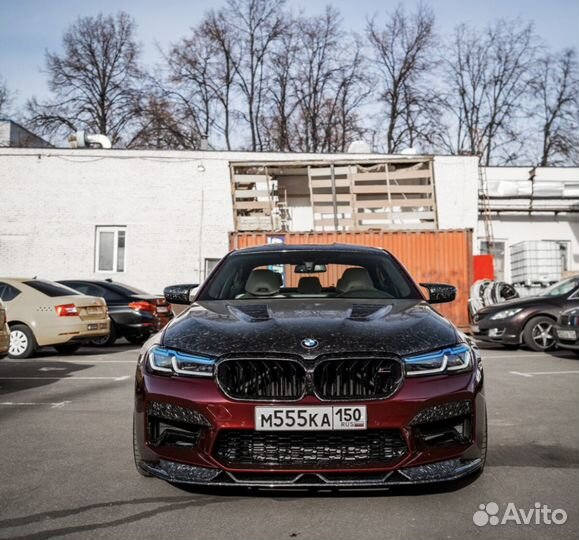 Губа на передний бампер BMW M5 F90