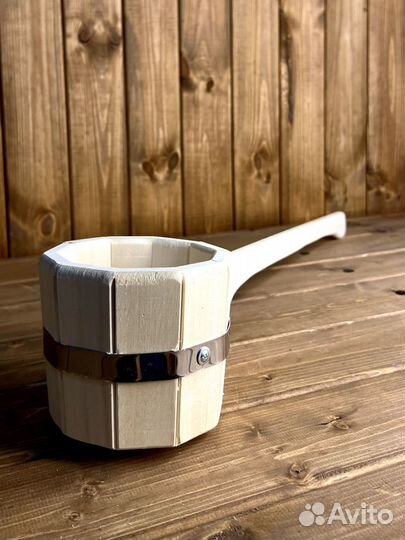 Ковш бондарный 0,5 л с горизонтальной ручкой