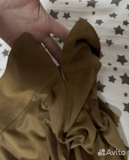 Мини-юбка рыжая motivi ковбойский стиль