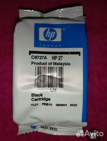 Картридж HP 27(с8727а ),чёрный