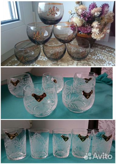 Стопки, рюмки, фужеры