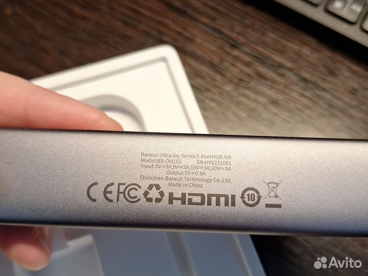 USB хаб Baseus 5in1 с сетевой картой и hdmi