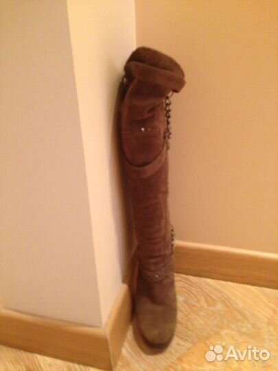 Сапоги осенние Fabi замшевые внутри кожа