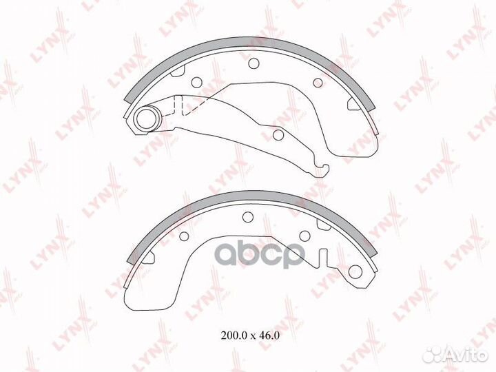 Колодки тормозные BS1800 lynxauto