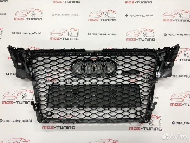 Решетка на Audi A4 в стиле RS4 07-11 гг. дизайн 1