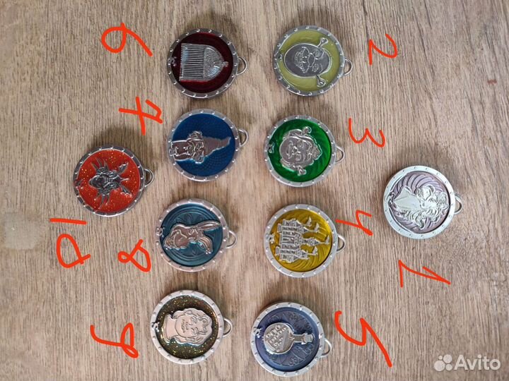 Кулоны/жетоны из шрека