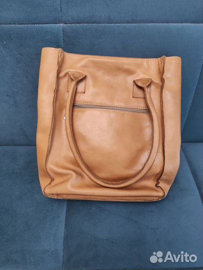 Кожаная сумка шоппер