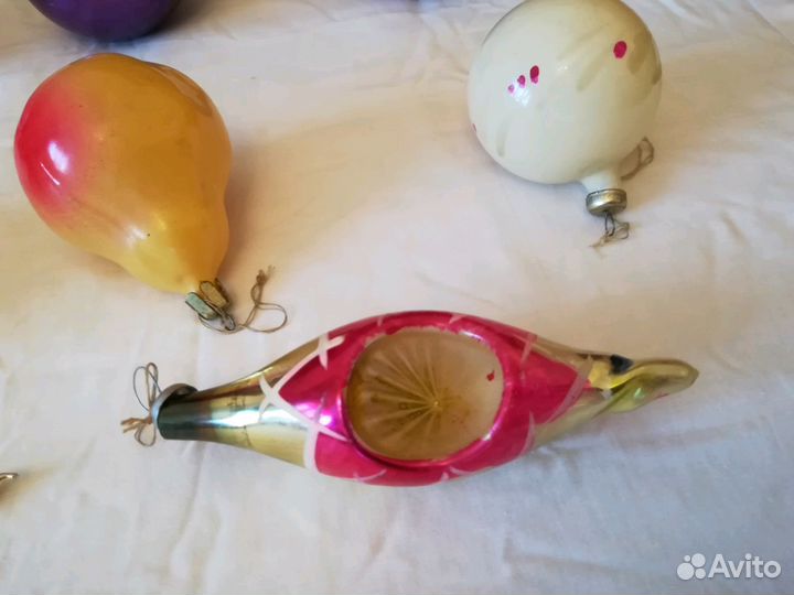 Елочные стеклянные игрушки СССР