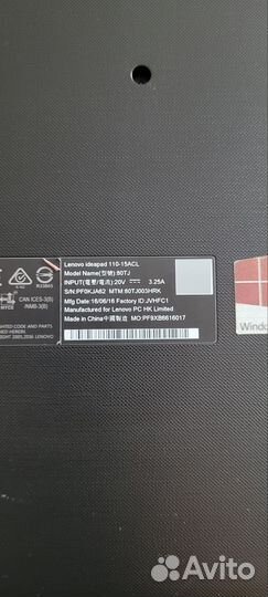 Ноутбук lenovoНоутбук Lenovo ideaPad 110 15acl