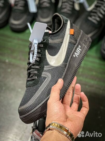 Кроссовки Nike Off-white air force 1 black the 10