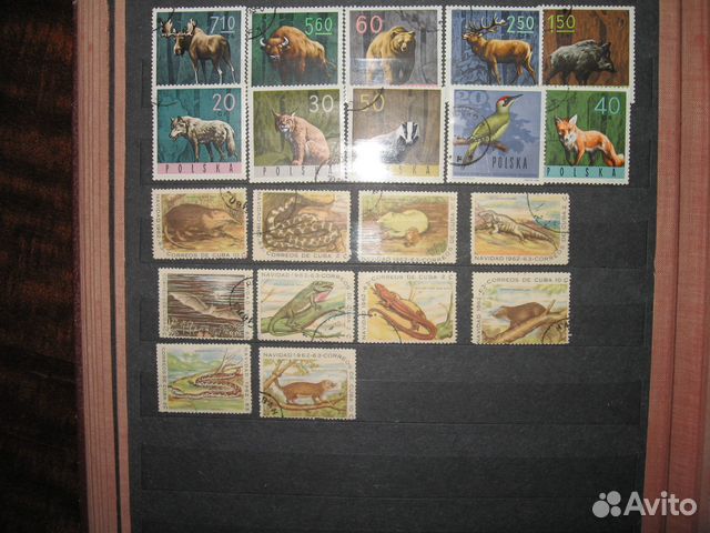 Почтовые марки (зарубежные) - фауна - животные