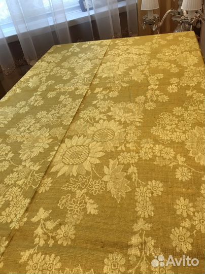 Скатерть лен с жаккардом