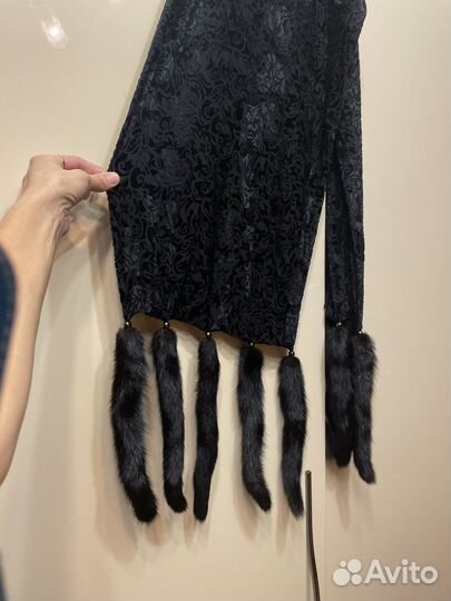 Шарф с мехом женский