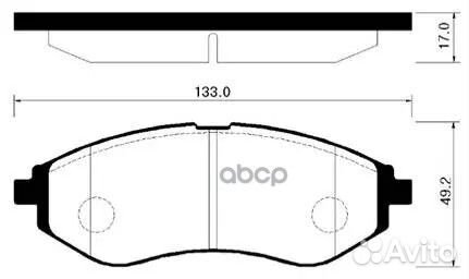 Колодки торм. daewoo aveo 02-05,kalos 02-04 / C