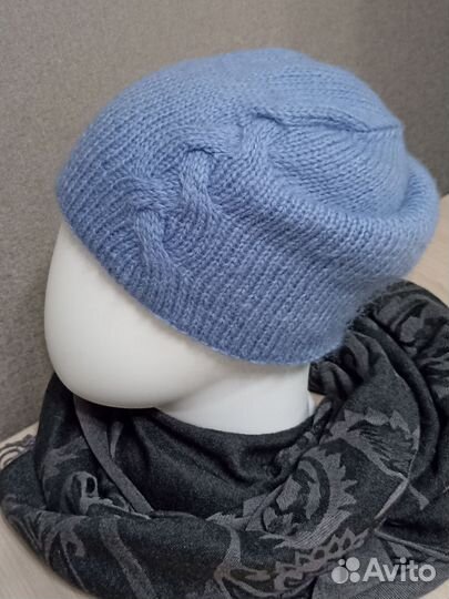 Новая вязанная шапка, двухслойная