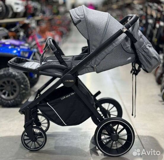 Коляска 3в1 Новая качество (серый цвет)