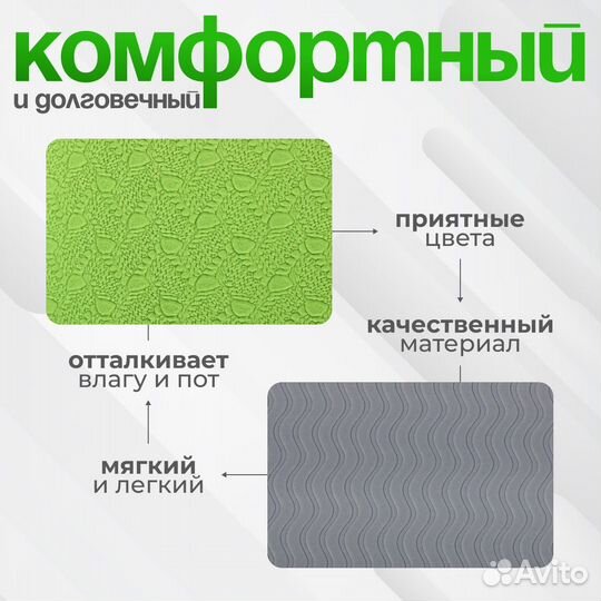 Спортивный коврик для йоги и фитнеса