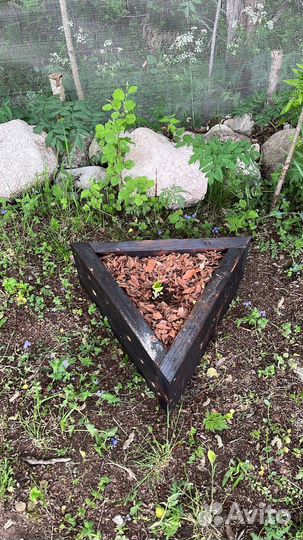 Клумба деревянная обоженная