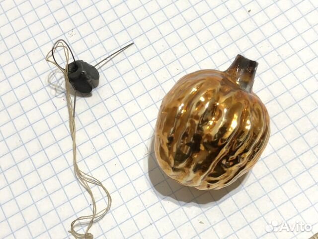 Новогодняя елочная игрушка орех времен СССР