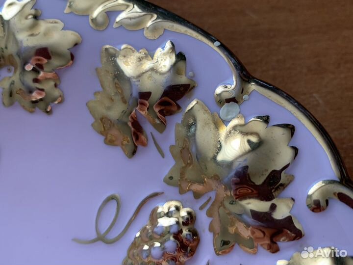 Розовый фарфор чехия Блюдо