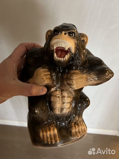 Штоф керамика фарфор обезьяна кинг-конг лфз 1л