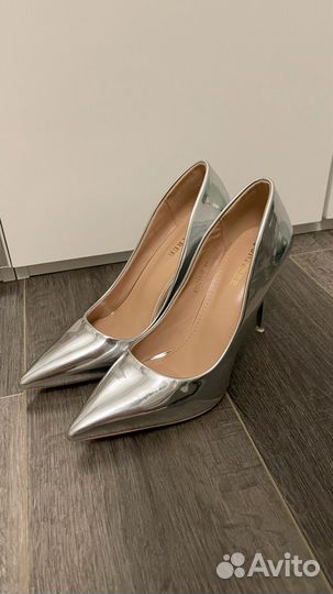 Туфли серебристые, 26,5 см