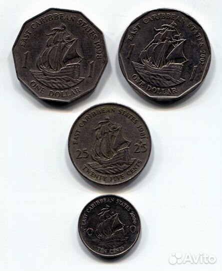 Набор монет для нумизматов, Карибские острова