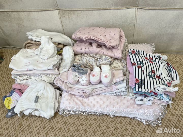 Пакет вещей на девочку 0-3 месяца для малыша