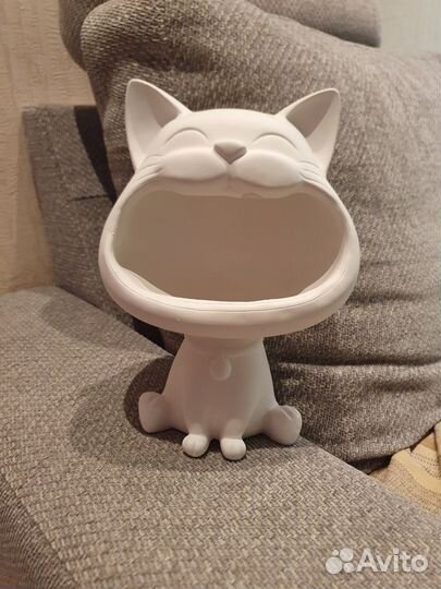 Кашпо органайзер Кот из гипса